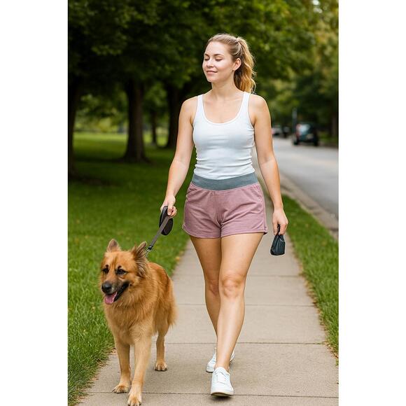 Cozy Women's Activewear Shorts with Gray Waistband - Picture 1 of 6